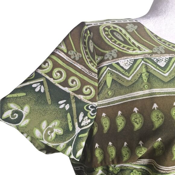 Vintage Kathie Lee Womens Shift Dress Short Sleeve Coastal Boho Chic 90s Size 16 - Picture 3 of 10